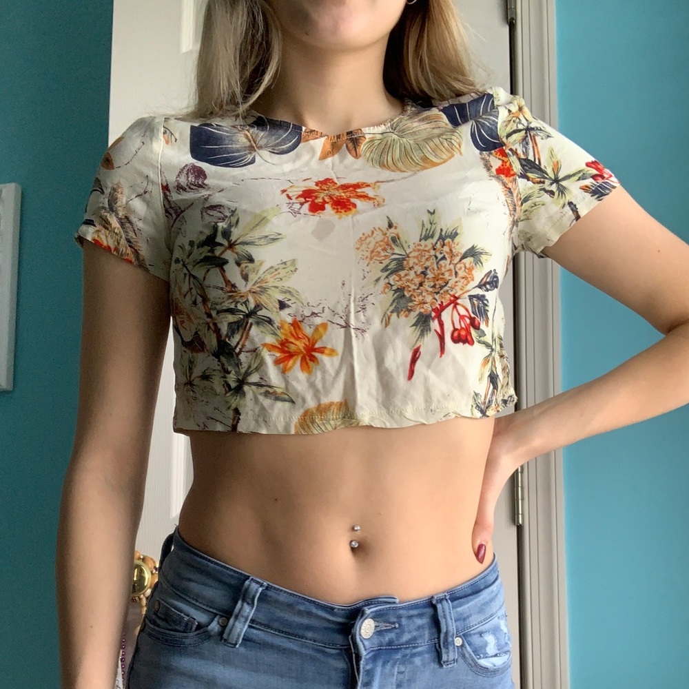 floral crop top